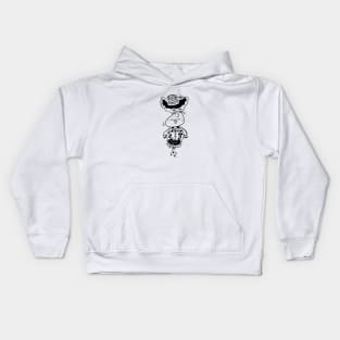 Monster over a man head Kids Hoodie